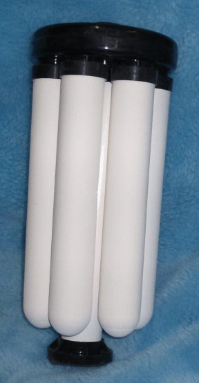 Six (6) Pack of Doulton Ceramic Filter Candles for the RIO2000 complete with black mounting module.